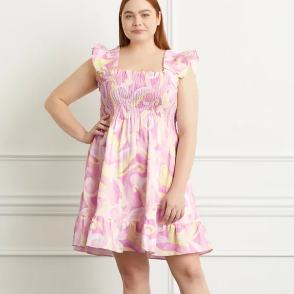 Hill House Pink and Yellow Kaleidoscope Dress